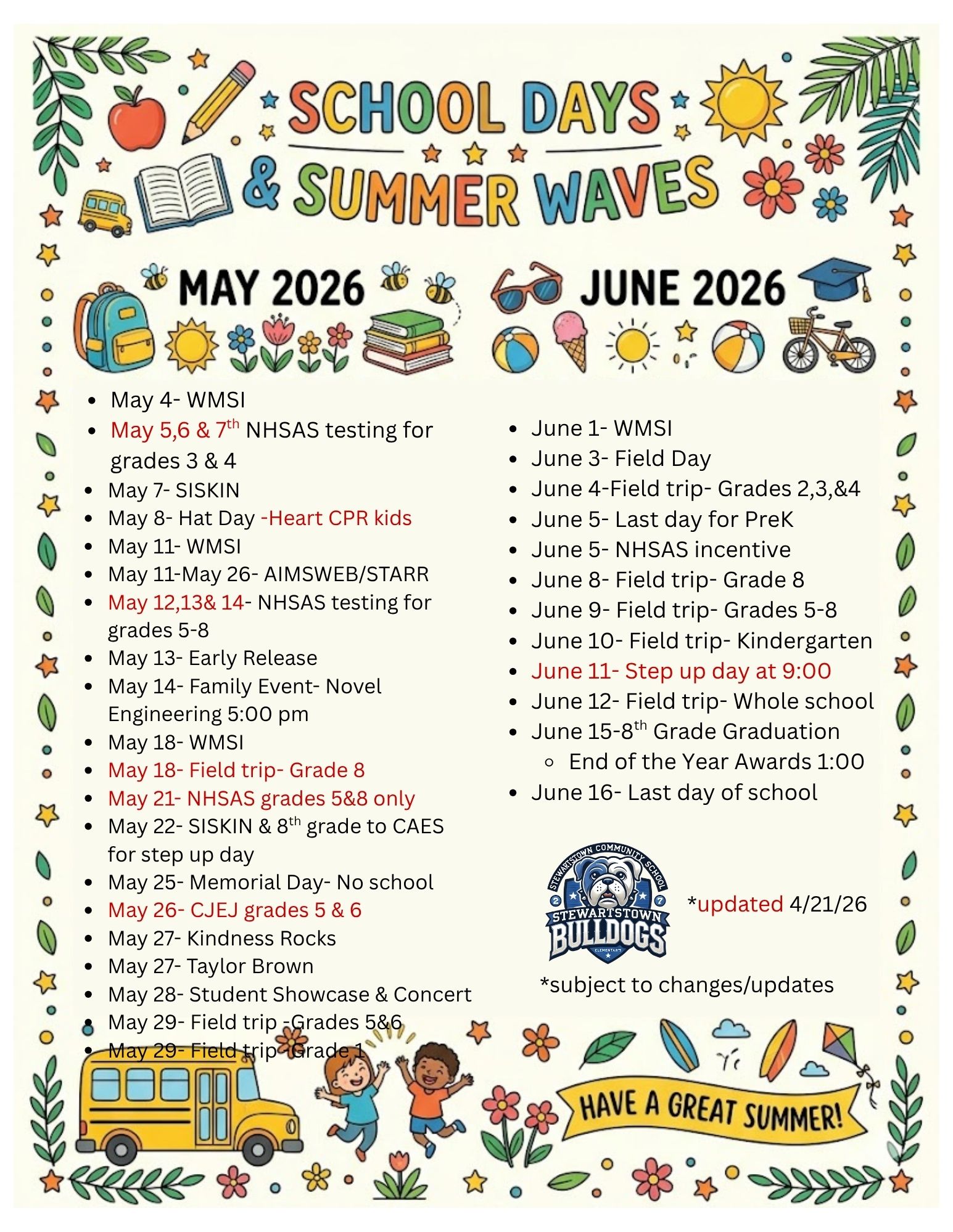 May/June Events
